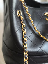 Load image into Gallery viewer, CHANEL 25A collection 2025 Black All Leather Calf skin Hobo Bag size Small
