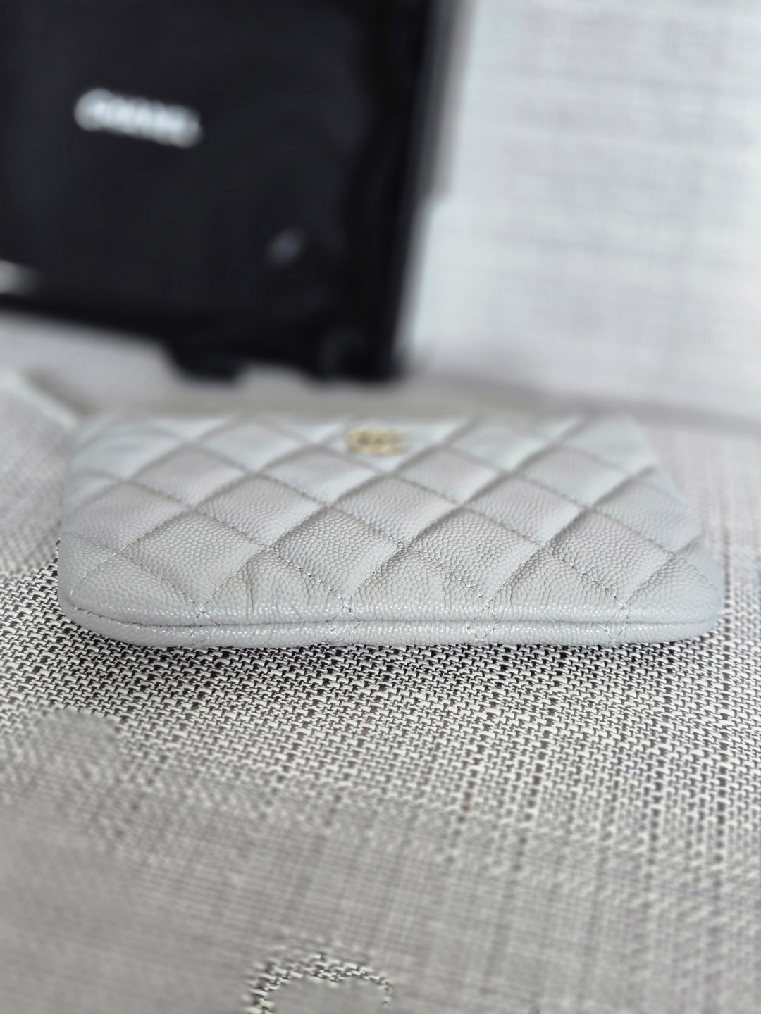 Chanel series 31 2021 Grey Caviar LGHW Mini O Case/Pouch