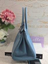 Load image into Gallery viewer, Hermes Birkin 35 Bleu Jean Togo Leather PHW Stamp J in Sq
