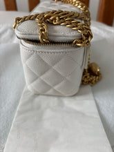 Load image into Gallery viewer, CHANEL 2023 23P Collection White Caviar Sweetheart Adjustable chain Small vanity Case with Aged GHW
