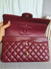 Load image into Gallery viewer, CHANEL 19B collection Series 28 Burgundy Caviar LGHW Medium Timeless Classic Double Flap Bag 11.12

