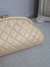 Load image into Gallery viewer, Chanel Series 16 2012 Pearly Gold Lambskin with GHW Classic Clutch
