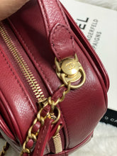 Load image into Gallery viewer, Chanel series 26 Burgundy Calf skin Aged GHW Camera Case bag with top handle
