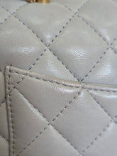 Load image into Gallery viewer, CHANEL 21A light Grey Lambskin Aged GHW Mini Rectangular Flap Bag with Top Handle
