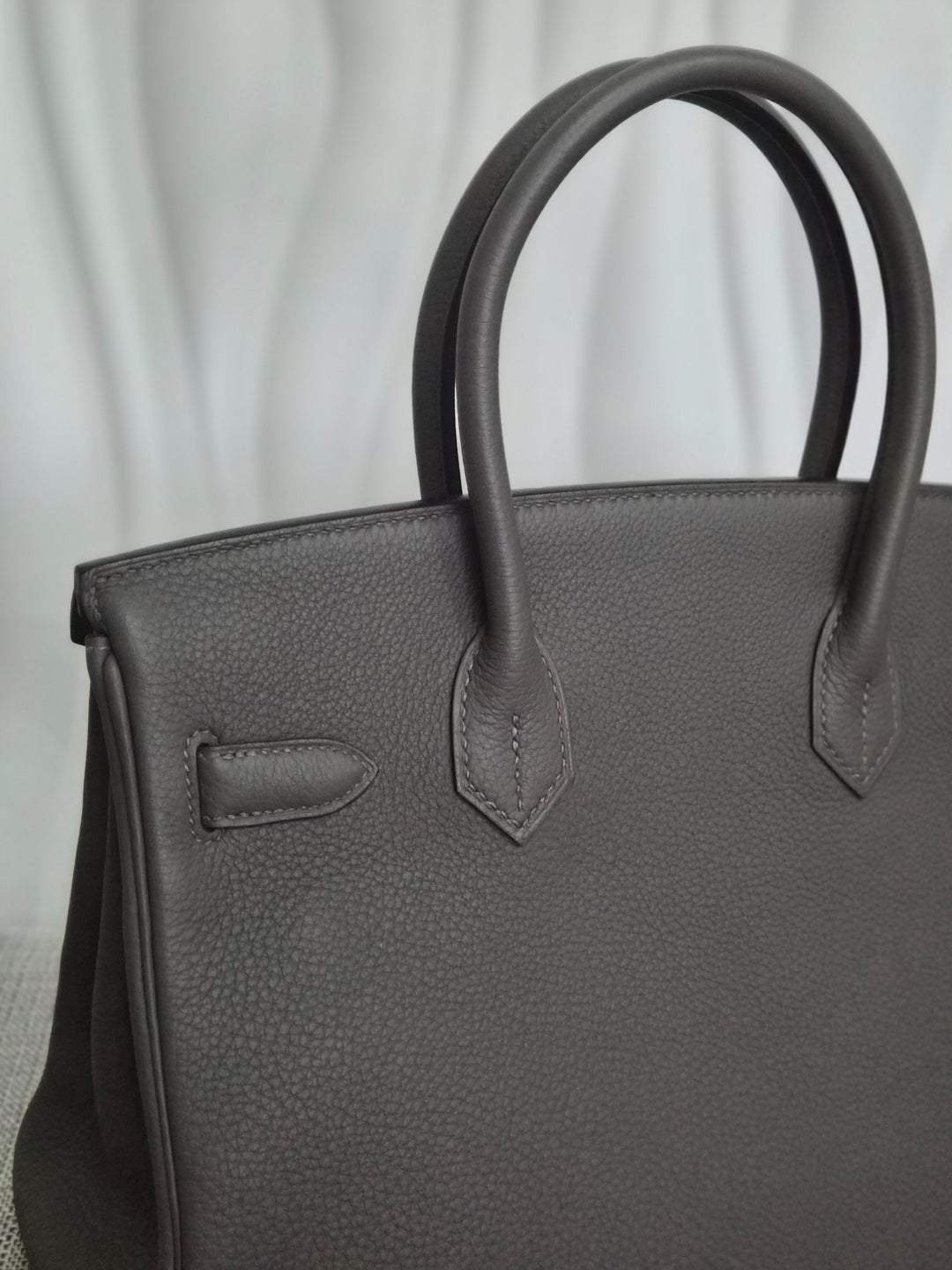Hermes Birkin 30 Gris Meyer Togo Leather GHW Stamp U (2022)