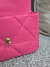 Load image into Gallery viewer, Chanel 19 22K 2022 Fall/Winter Collection Hot Pink Lambskin with Mixed Hardware size Small
