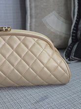 Load image into Gallery viewer, Chanel Series 16 2012 Pearly Gold Lambskin with GHW Classic Clutch
