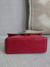 Load image into Gallery viewer, Chanel series 1 Red Lambskin 24K GHW Vintage Classic Mini Flap Bag
