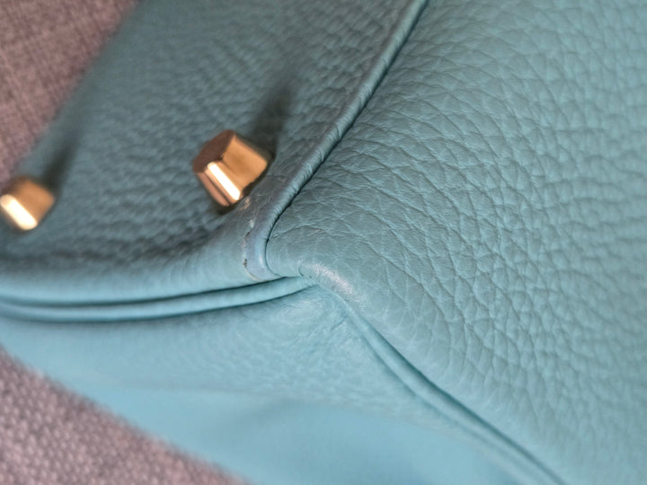 Hermes Kelly 28 in Bleu Atoll Togo Leather GHW