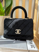 Load image into Gallery viewer, Chanel series 31 2020 20K collection Runway Crystal CC Black Velour Velvet LGHW Mini Coco Handle Flap Bag
