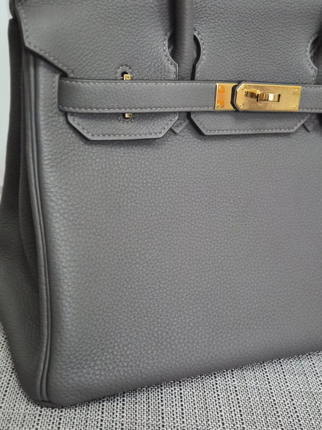 Hermes Birkin 30 Gris Meyer Togo Leather GHW Stamp U (2022)