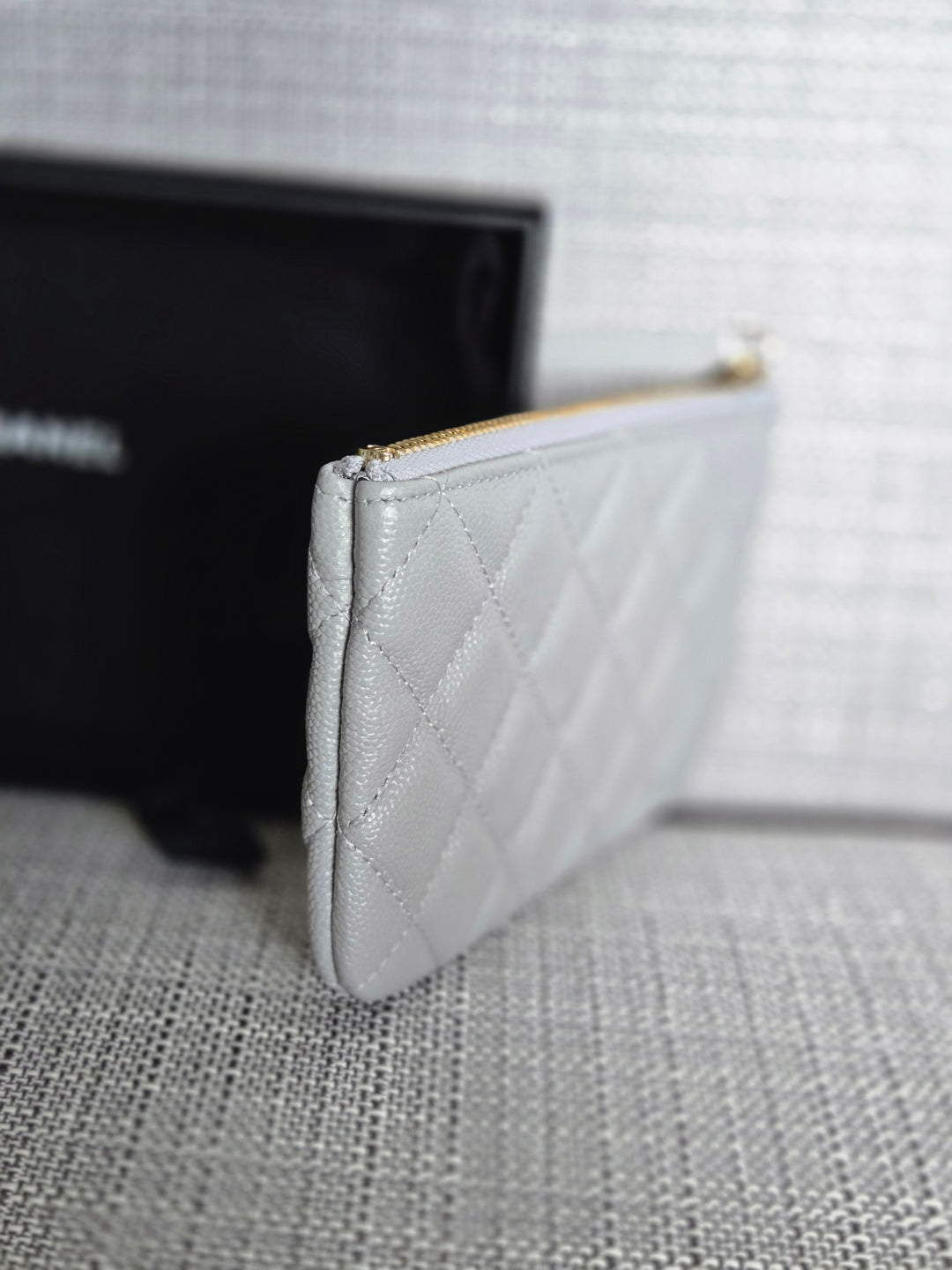 Chanel series 31 2021 Grey Caviar LGHW Mini O Case/Pouch