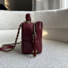 Load image into Gallery viewer, Chanel series 26 Burgundy Calf skin Aged GHW Camera Case bag with top handle
