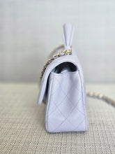 Load image into Gallery viewer, Chanel Light Purple/Lavender Lambskin Aged GHW Mini Rectangular Flap Bag with Top Handle
