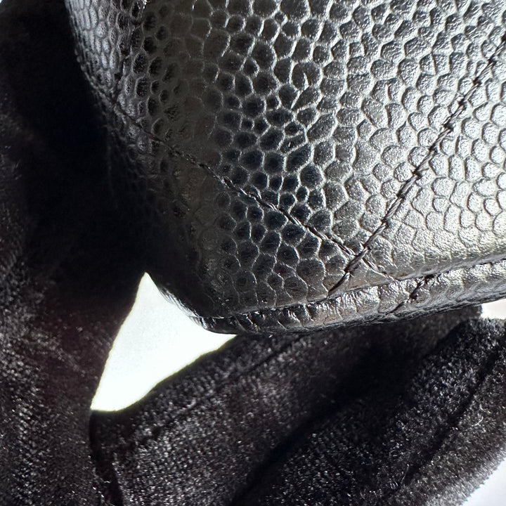 CHANEL series 159 2011/2012 Black Caviar GHW Jumbo Classic Timeless Double Flap Bag