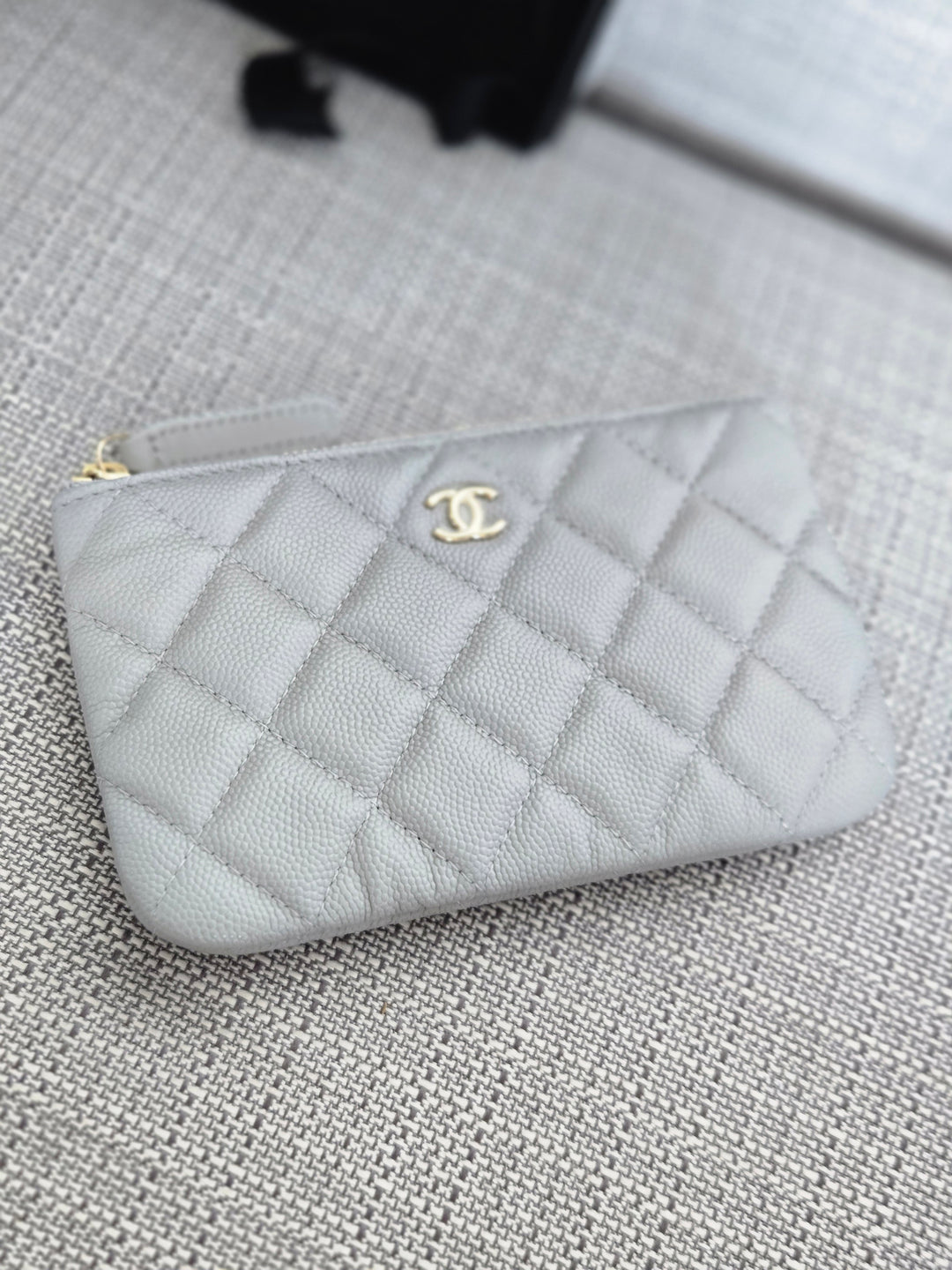 Chanel series 31 2021 Grey Caviar LGHW Mini O Case/Pouch