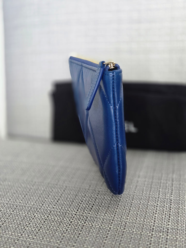 Chanel series 29 Blue goatskin GHW Small O Case/Pouch 8 inches