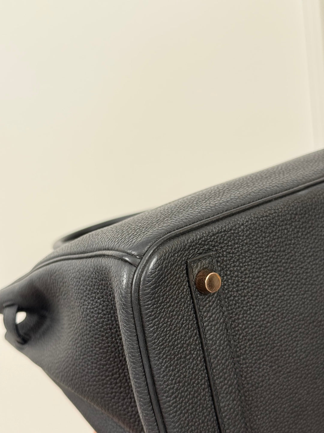 Hermes Noir/Black Togo Leather RGHW Rose gold hardware Birkin 30 Stamp Z 2021