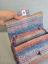 Load image into Gallery viewer, Chanel series 29 20S 2020 Collection Multi color tweed Mini Rectangular Flap Bag with Rainbow Mermaid hardware
