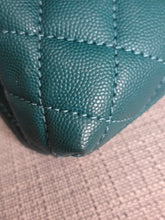 Load image into Gallery viewer, CHANEL series 27 2018 Teal caviar aged GHW SMALL coco handle flap bag with detachable strap

