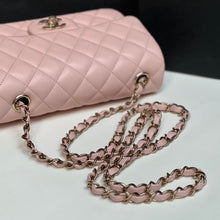 Load image into Gallery viewer, Chanel 23S 2023 Spring/Summer Collection Light Pink Lambskin Champagne GHW Mini rectangular flap bag
