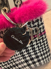 Load image into Gallery viewer, DIOR Lady Dior Medium Tweed Houndstooth with Hot Pink Mink
