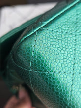 Load image into Gallery viewer, Chanel series 25 2018 18S collection Pearly Emerald Green Caviar LGHW Medium ML timeless Classic double flap bag
