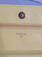 Load image into Gallery viewer, Chanel series 30 2020 Yellow Caviar LGHW Classic Wallet on chain (WOC)
