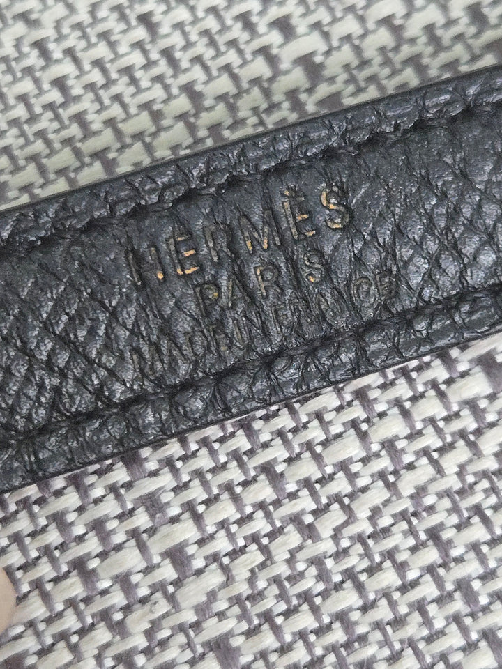 Hermes Noir/Black Epsom Leather GHW Kelly 28 stamp N 2010