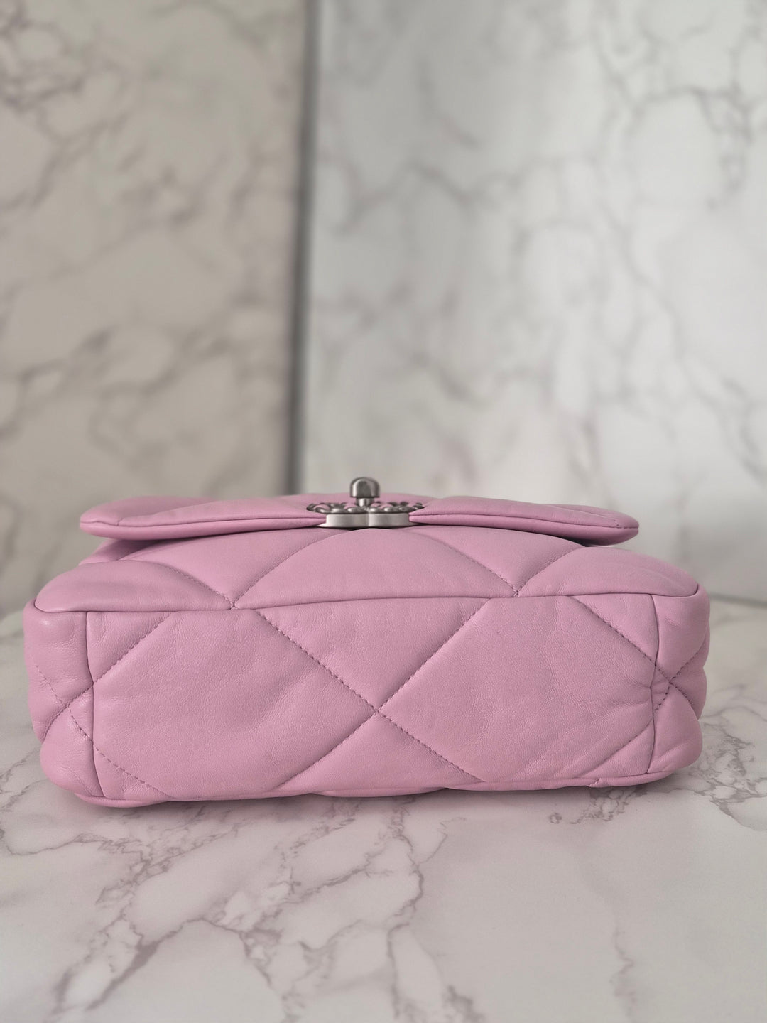 CHANEL 19 size Small in Pink Lambskin SHW 22B 2022 Flap Bag with Top Handle
