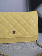Load image into Gallery viewer, Chanel series 30 2020 Yellow Caviar LGHW Classic Wallet on chain (WOC)
