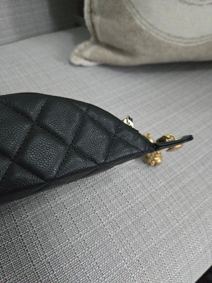 Chanel 24B 2024 Fall/Winter Black Caviar GHW Sweetheart Adjustable chain Waist Bag/Fanny Bag/Bum Bag