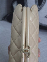 Load image into Gallery viewer, Chanel Series 16 2012 Pearly Gold Lambskin with GHW Classic Clutch
