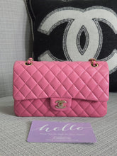 Load image into Gallery viewer, Chanel 21P 2021 Pre spring/summer collection Pink Caviar Champagne GHW 11.12 Timeless Classic Medium ML Double Flap Bag
