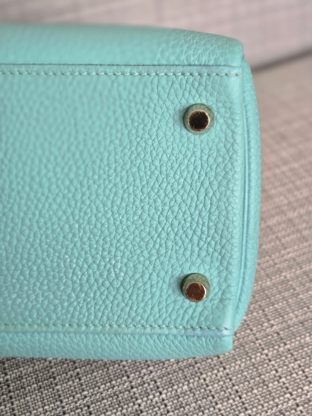 Hermes Kelly 28 in Bleu Atoll Togo Leather GHW