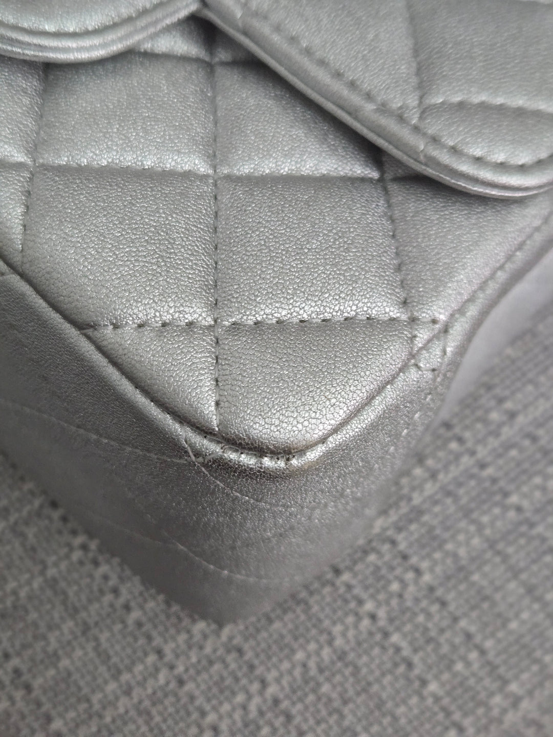 Chanel Series 31 21P 2021 Pre Spring/Summer Collection Iridescent Silver lambskin SHW Square Mini Flap Bag