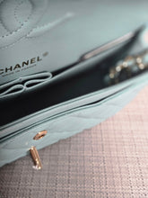 Load image into Gallery viewer, CHANEL 20C series 29 Tiffany Green Caviar LGHW Medium ML Timeless Classic Double Flap Bag
