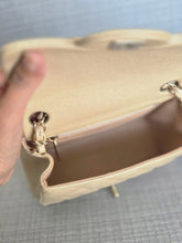 Load image into Gallery viewer, Chanel series 20 15C Collection Pearly Beige Caviar Brushed GHW Square Mini Flap Bag

