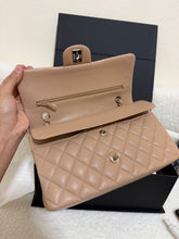 Load image into Gallery viewer, Chanel series 28 19B Collection 2019 Dark Beige Caviar Champagne GHW Timeless Classic Medium ML Double Flap Bag
