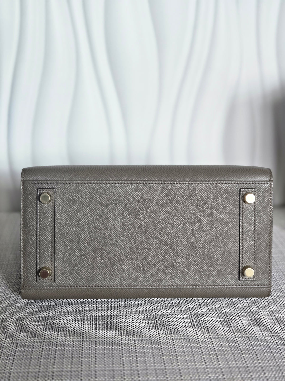 Hermes Birkin 25 Gris Etain Epsom Sellier Leather GHW stamp B 2023