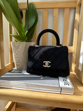 Load image into Gallery viewer, Chanel series 31 2020 20K collection Runway Crystal CC Black Velour Velvet LGHW Mini Coco Handle Flap Bag
