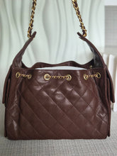 Load image into Gallery viewer, CHANEL 25K Collection Brown Caviar Aged GHW 25 Hobo Bag size SMALL
