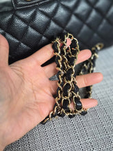 Load image into Gallery viewer, CHANEL series 19 2014 Black caviar GHW 11.12 Medium ML Timeless Classic Double Flap Bag
