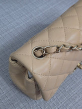 Load image into Gallery viewer, Chanel 22C 2022/2023 Cruise Collection Beige Lambskin Classic Mini Rectangular Flap Bag with Champagne GHW
