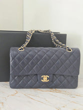 Load image into Gallery viewer, Chanel series 29 20C Collection Navy Caviar Medium ML Classic Double Flap Bag 11.12 with Champagne GHW
