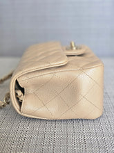 Load image into Gallery viewer, Chanel series 20 15C Collection Pearly Beige Caviar Brushed GHW Square Mini Flap Bag
