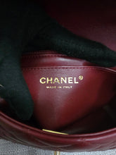 Load image into Gallery viewer, Chanel 23S 2023 Spring/Summer Collection Burgundy Lambskin Classic Mini Rectangular Flap Bag with Champagne GHW
