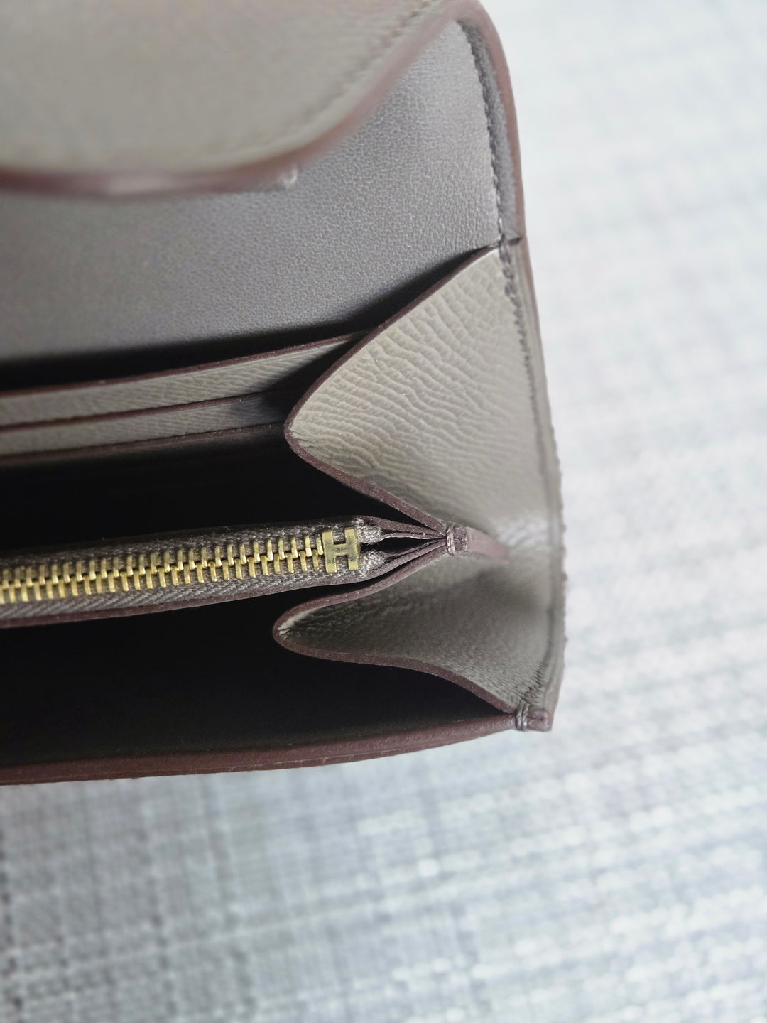 Hermes Constance to Go Long Wallet in Gris Etain Epsom Leather GHW Stamp Z 2021