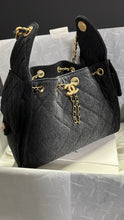Load image into Gallery viewer, Chanel 25 Hobo Bag with Aged GHW size Small in Black Denim 25S Summer/Spring Collection
