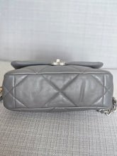 Load image into Gallery viewer, Chanel 19 size Small From 2022 in Dark grey Lambskin Mixed GHW with Silver colourway Flap Bag with Top Handle
